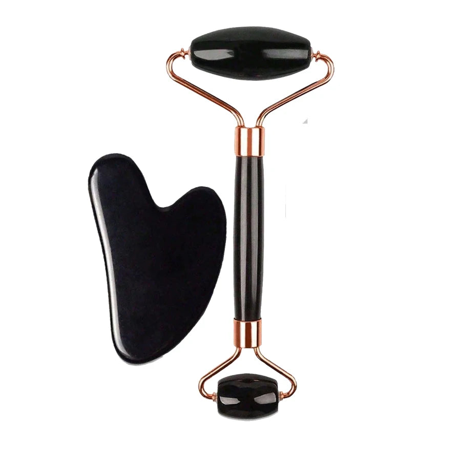 Ice Roller & Gua Sha Facial Massage Set — Depuff, Sculpt & Glow