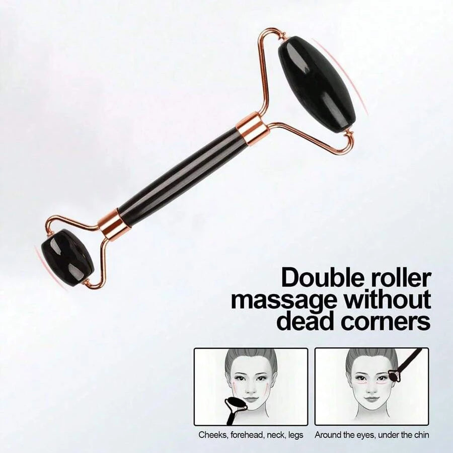Ice Roller & Gua Sha Facial Massage Set — Depuff, Sculpt & Glow